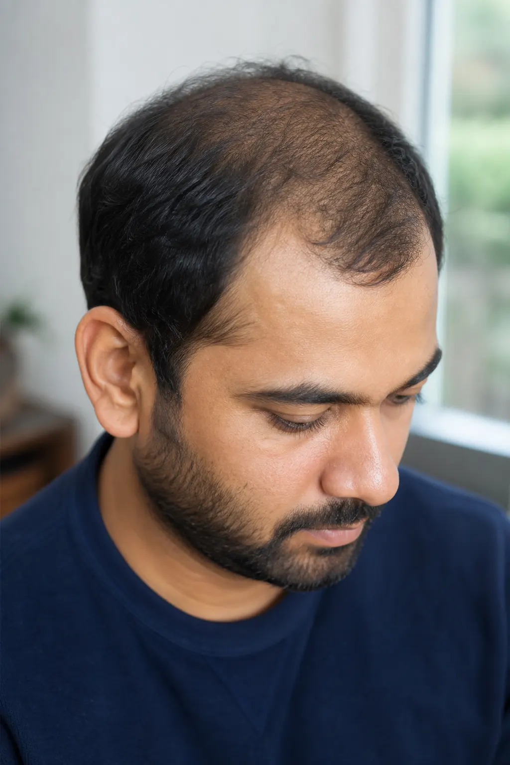 Before: illustrative hair loss image — not a guaranteed result