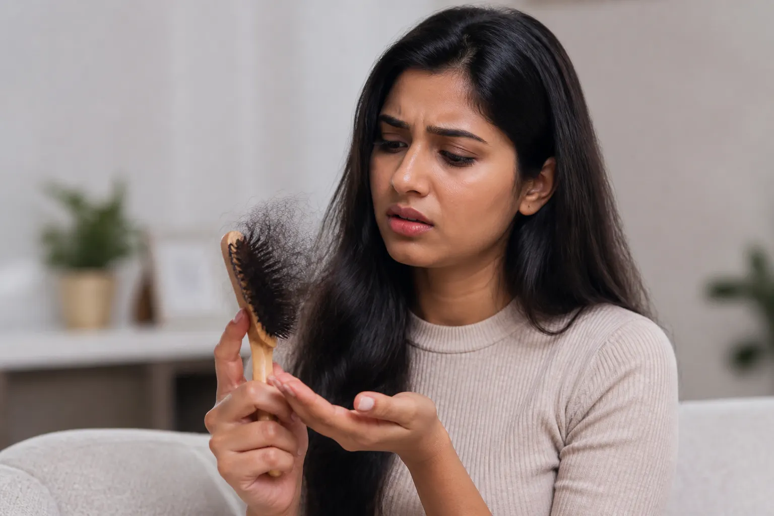 More Hair on Comb — educational image for Hair Loss