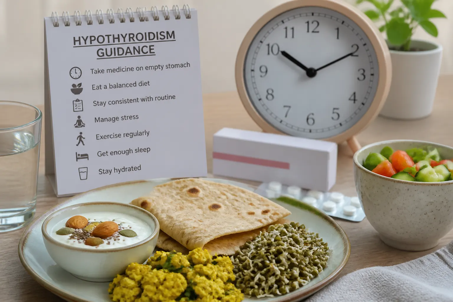 Supportive lifestyle notes for hypothyroidism — not a protocol