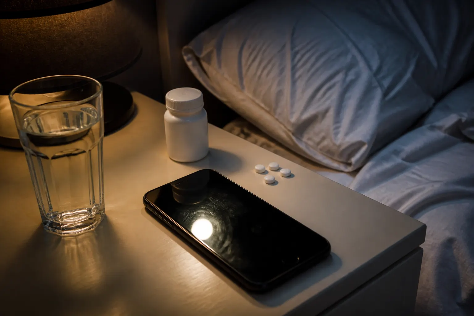 Educational still life representing factors discussed in migraine care