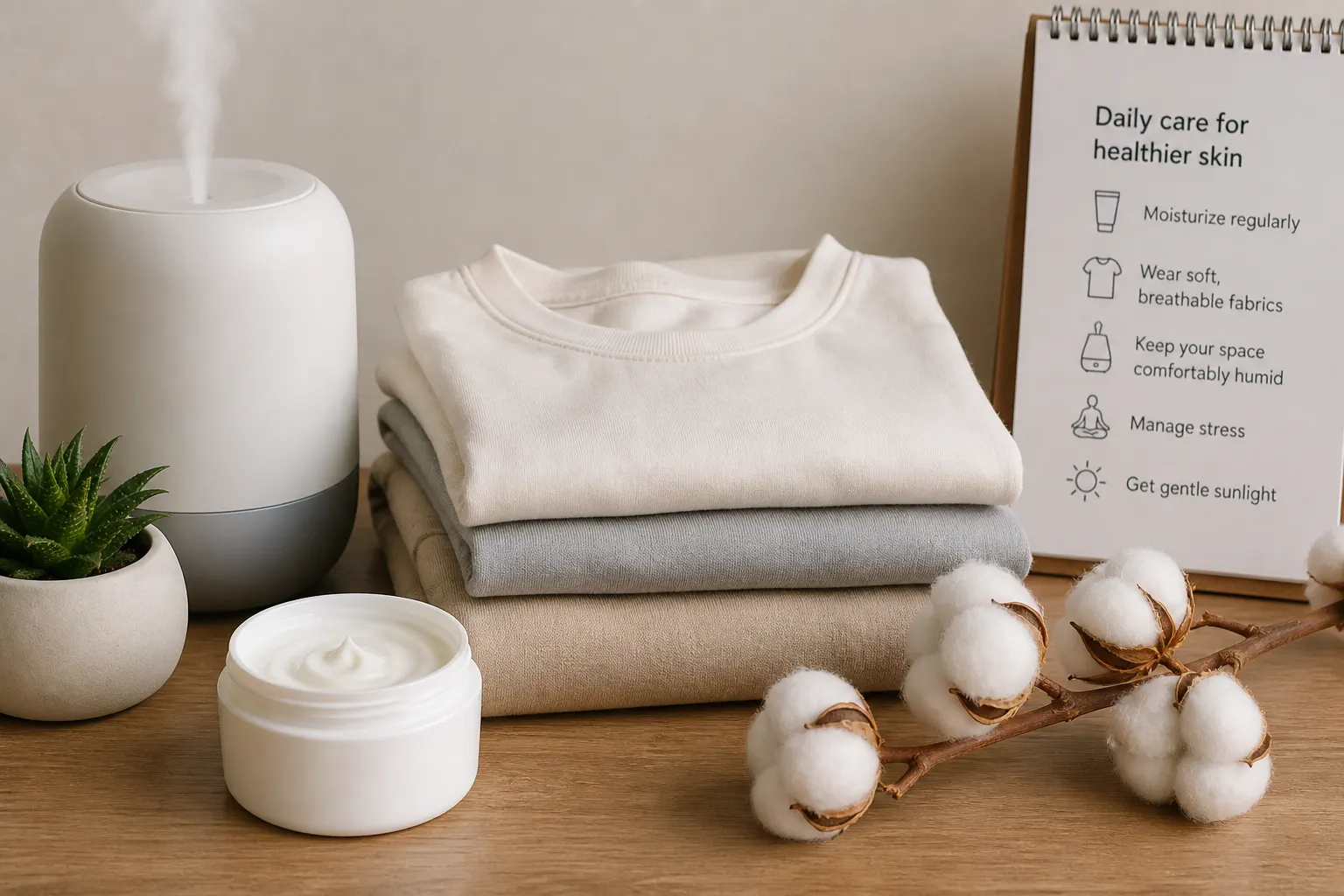 Supportive lifestyle notes for psoriasis — not a protocol