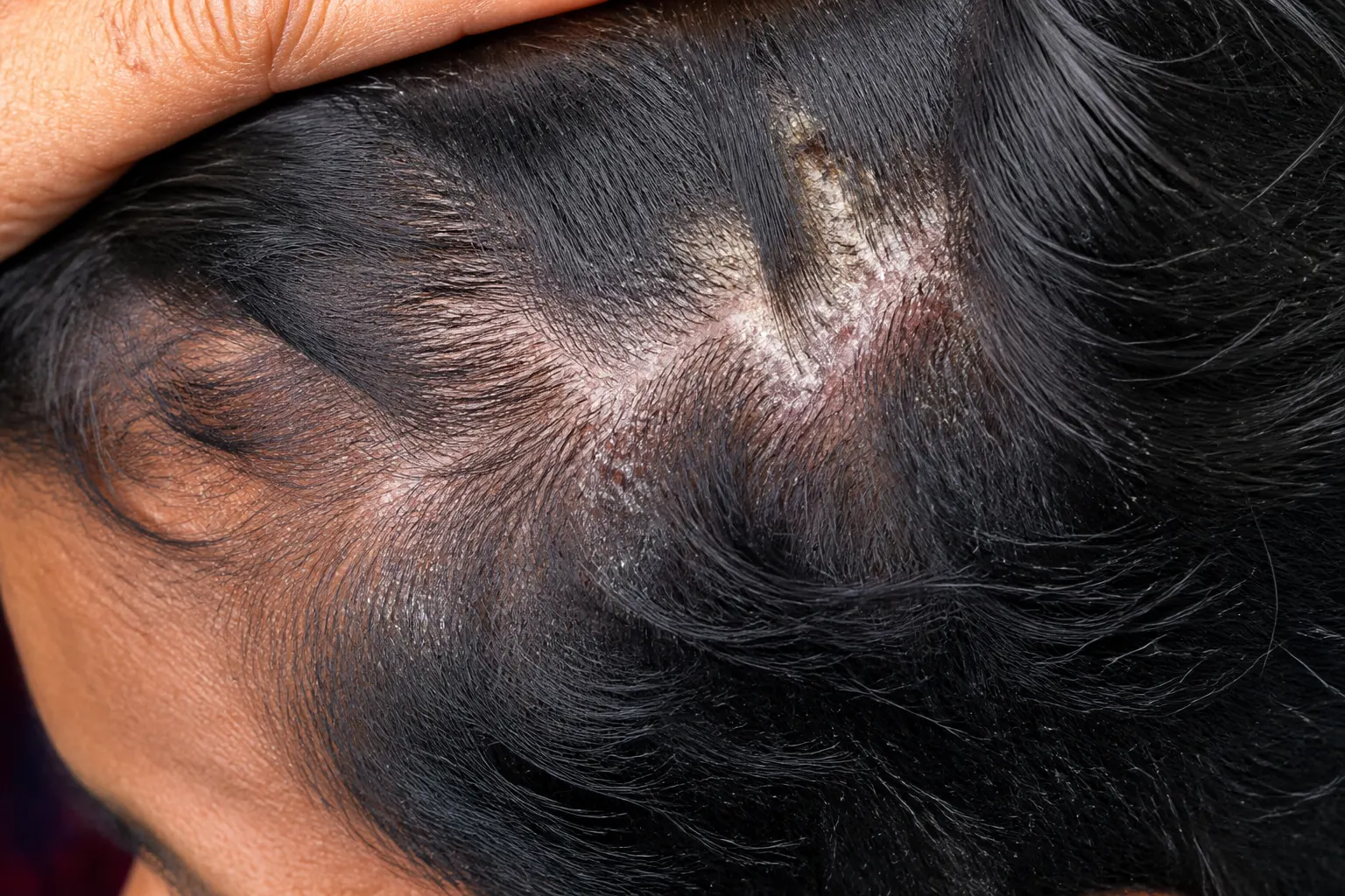 Scalp Involvement — educational image for Psoriasis