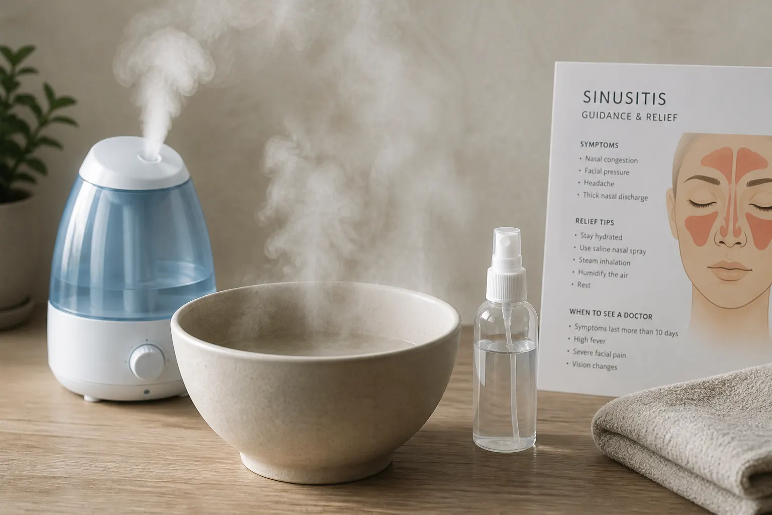 Supportive lifestyle notes for sinusitis — not a protocol