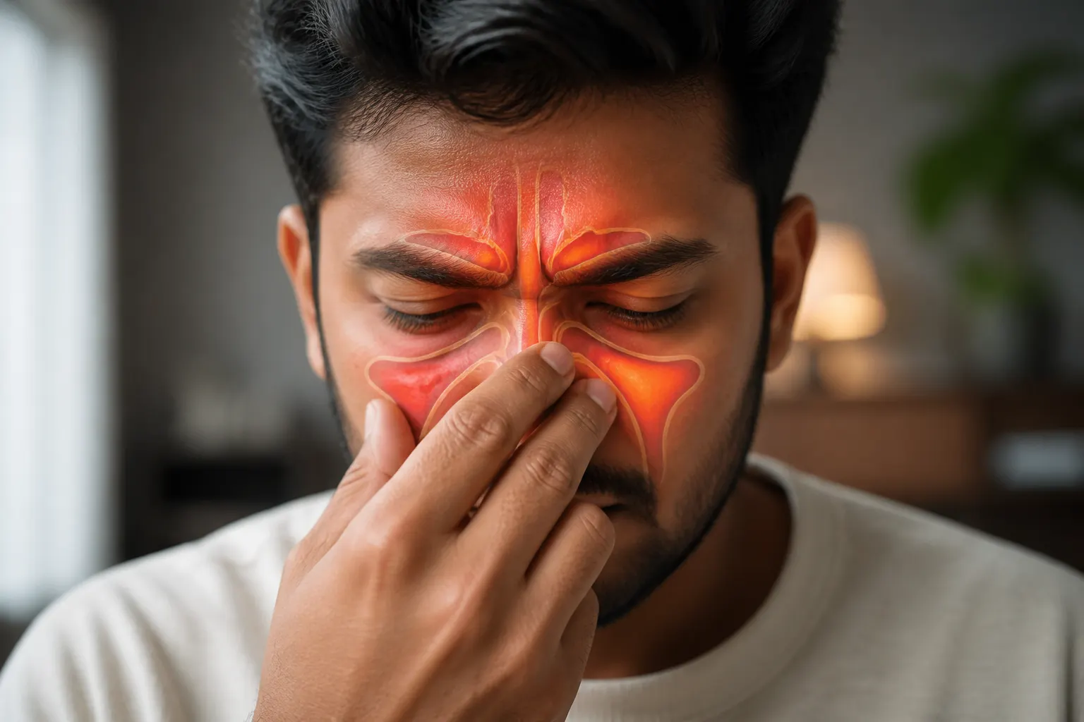 Blocked Nose — educational image for Sinusitis
